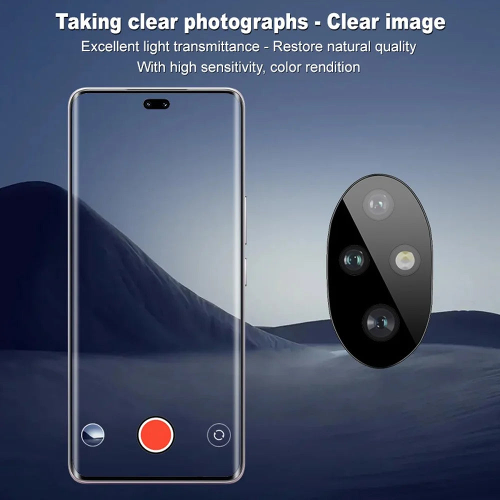 IMAK For Honor 200 Pro 5G Tempered Glass Camera Lens Protector with Self-Positioning Frame (Black Version) - 4