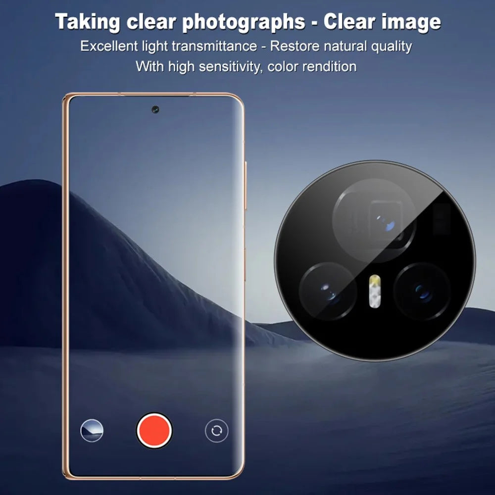 IMAK For Honor Magic V3 5G Tempered Glass Camera Lens Protector with Self-Positioning Frame (Black Version) - 4