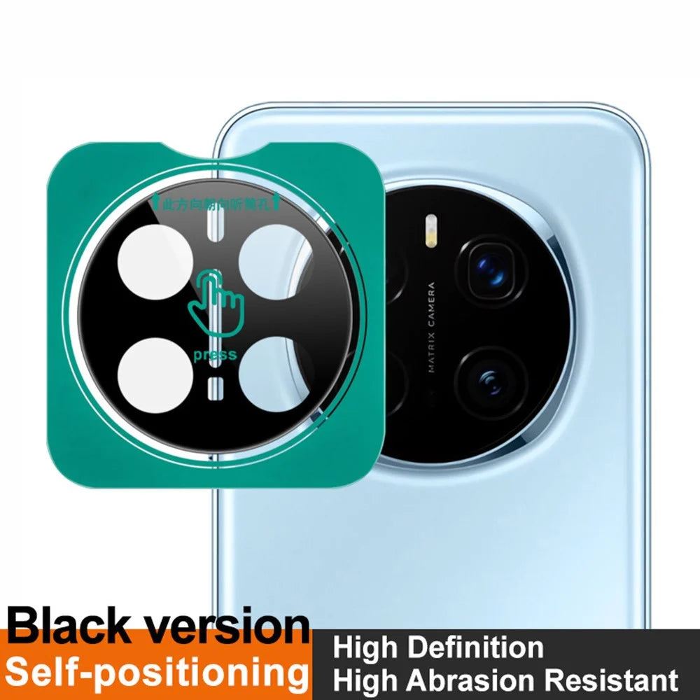 IMAK For Honor Magic7 Pro 5G Tempered Glass Camera Lens Protector with Self-Positioning Frame (Black Version) - 3