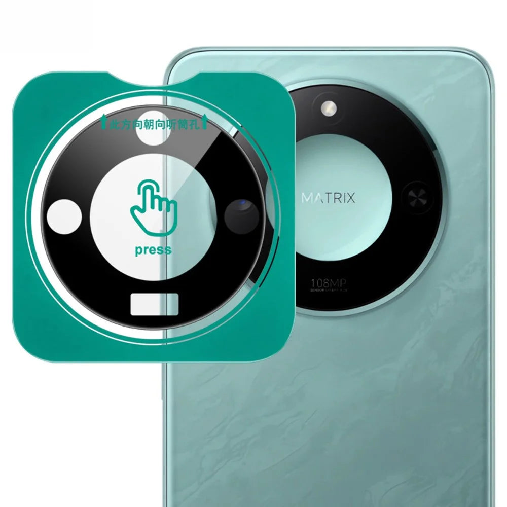 IMAK For Honor X60 5G Tempered Glass Camera Lens Protector with Self-Positioning Frame (Black Version) - 1