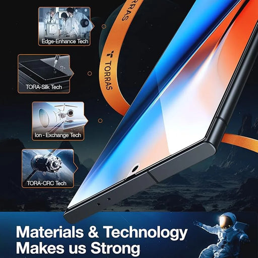 TORRAS Glassgo For Samsung Galaxy S25 Ultra Screen Protector Tempered Glass HD Film with Automatic Dust Removal Tool - 2