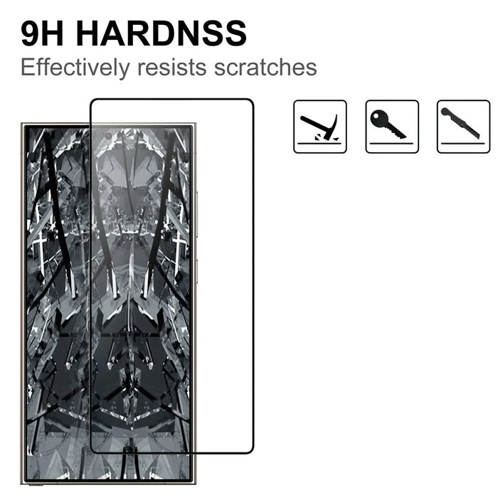 For Samsung Galaxy S25 Ultra AGC Tempered Glass with Black Edge Full Glue Full Coverage Screen Protector - 3