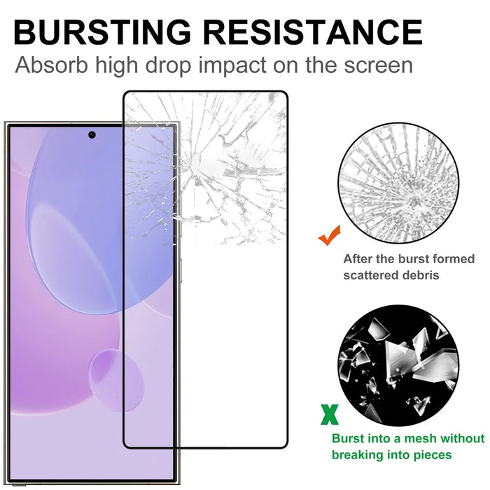 For Samsung Galaxy S25 Ultra AGC Tempered Glass with Black Edge Full Glue Full Coverage Screen Protector - 4