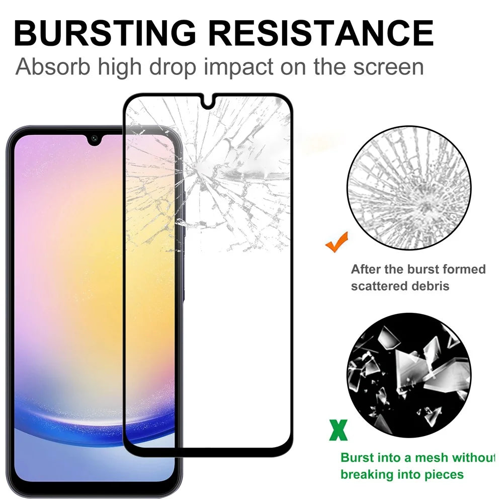 For Samsung Galaxy A26 5G AGC Tempered Glass with Black Edge Full Glue Full Coverage Screen Protector - 4