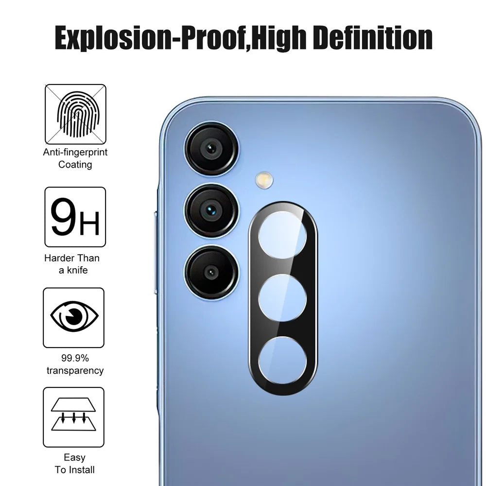 For Samsung Galaxy A36 5G Camera Lens Protector Black Tempered Glass Lens Film - 3