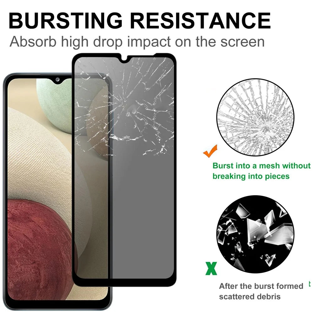For Samsung Galaxy A26 5G Tempered Glass Screen Protector 2.5D Arc Edge Anti-Spy Film - 4