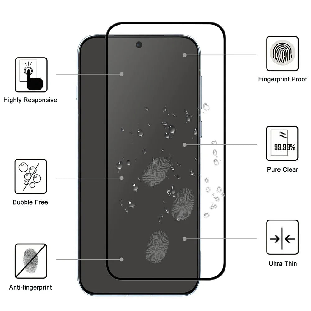 For Oppo Find X8 5G AGC Tempered Glass with Black Edge Full Glue Full Coverage Screen Protector - 2