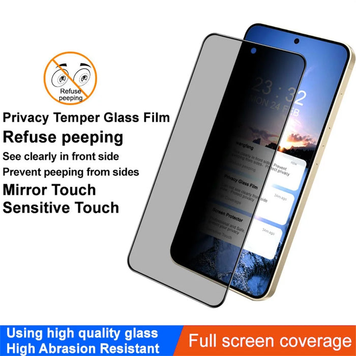 IMAK For Samsung Galaxy S25 Anti-Peep Tempered Glass Screen Protector Full Coverage - 3