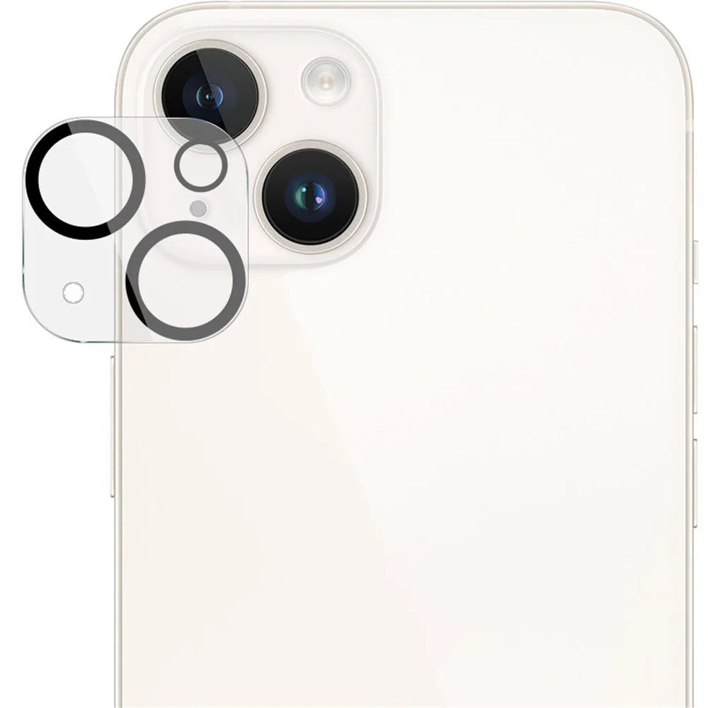 IMAK For iPhone 14 / 14 Plus Tempered Glass Camera Lens Protector + Acrylic Lens Cap Anti-Scratch Len Film - 5