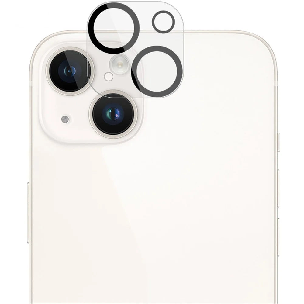 IMAK For iPhone 14 / 14 Plus Tempered Glass Camera Lens Protector + Acrylic Lens Cap Anti-Scratch Len Film - 6