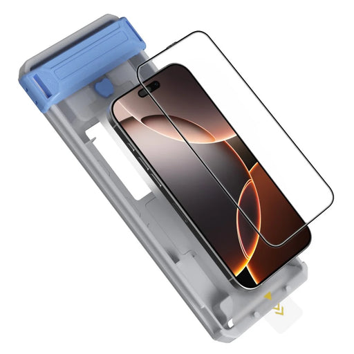 RURIHAI For iPhone 16 Tempered Glass Film 3D Cold Carving Screen Protector with Dust Remover - 1
