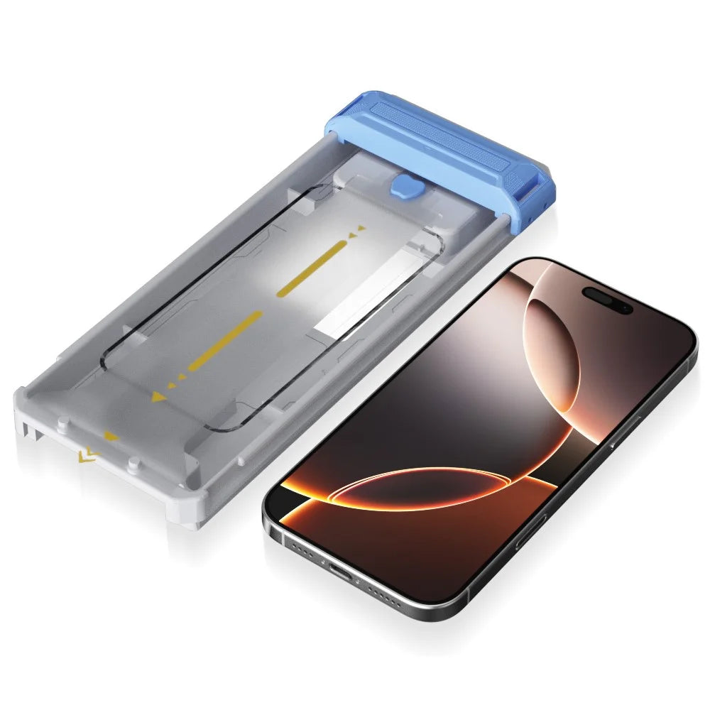RURIHAI For iPhone 16 Pro Max Tempered Glass Film 3D Cold Carving Screen Protector with Dust Remover - 3