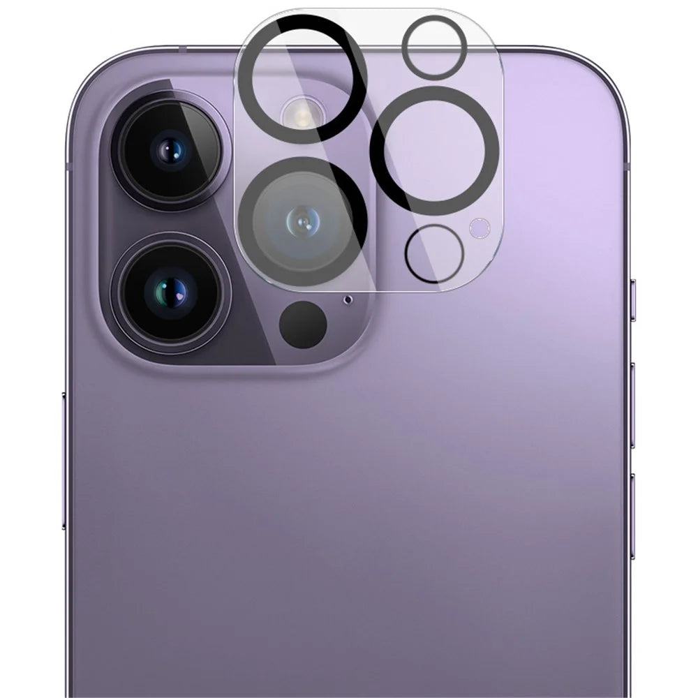 IMAK Anti-scratch Lens Protector for iPhone 14 Pro / 14 Pro Max, Tempered Glass Camera Lens Film + Acrylic Lens Cap - 6