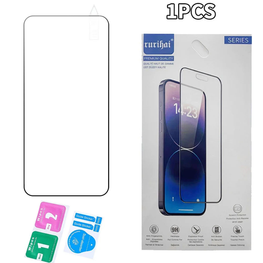 RURIHAI For Samsung Galaxy S25 Full Glue Screen Protector High Aluminium Silicon Glass Film, Ultrasonic Fingerprint Unlock - 6