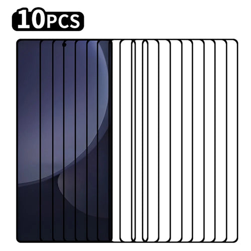 RURIHAI 10Pcs For Samsung Galaxy S25 Ultra Full Glue Screen Protector High Aluminium Silicon Glass Film, Ultrasonic Fingerprint Unlock - 1