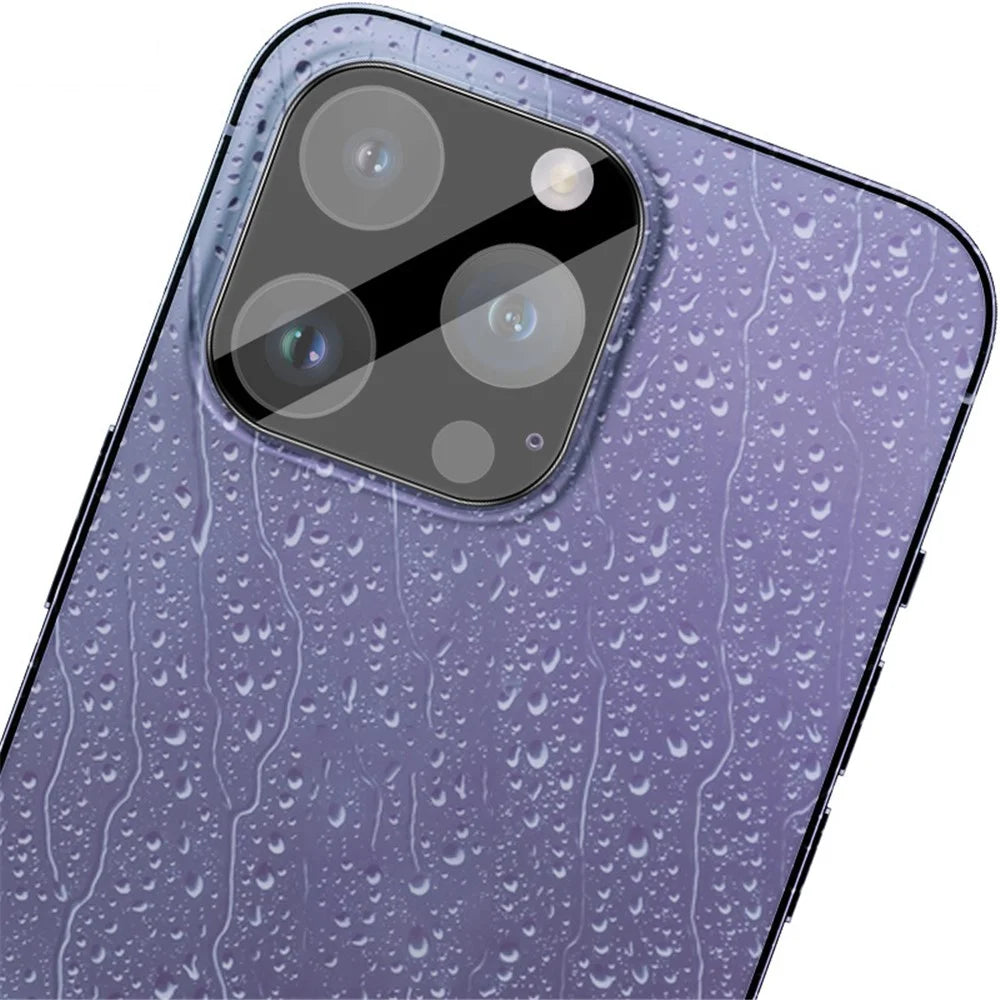 IMAK For iPhone 14 Pro / 14 Pro Max Tempered Glass Lens Film + Acrylic Lens Cap Anti-scratch Camera Lens Protector (Black Version) - 7