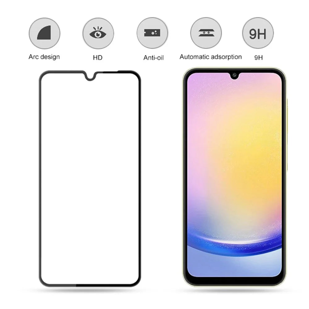 MOCOLO For Samsung Galaxy A26 5G Screen Protector Anti-Shatter Silk Printing Tempered Glass Film - Black - 2