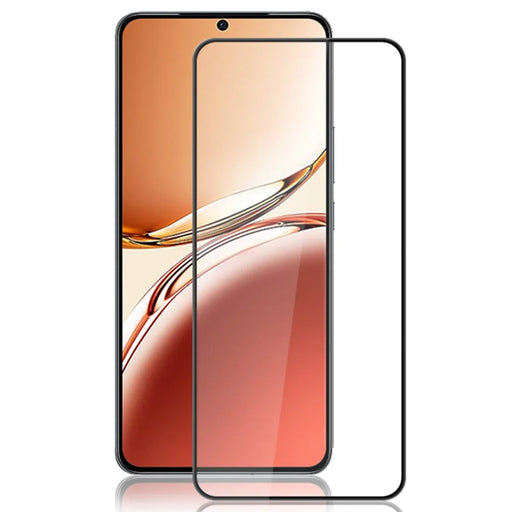 MOCOLO For Oppo Reno12 F 4G / 5G Screen Protector Anti-Shatter Silk Printing Tempered Glass Film - Black - 1