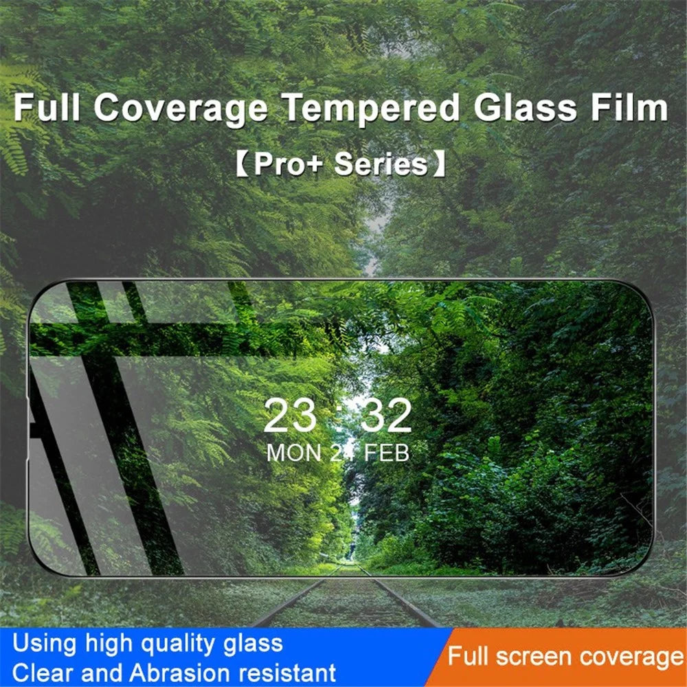 IMAK Pro+ Series for iPhone 14 Pro Max Anti-scratch Anti-explosion Tempered Glass Screen Protector HD Full Coverage Full Glue Protective Film - 3