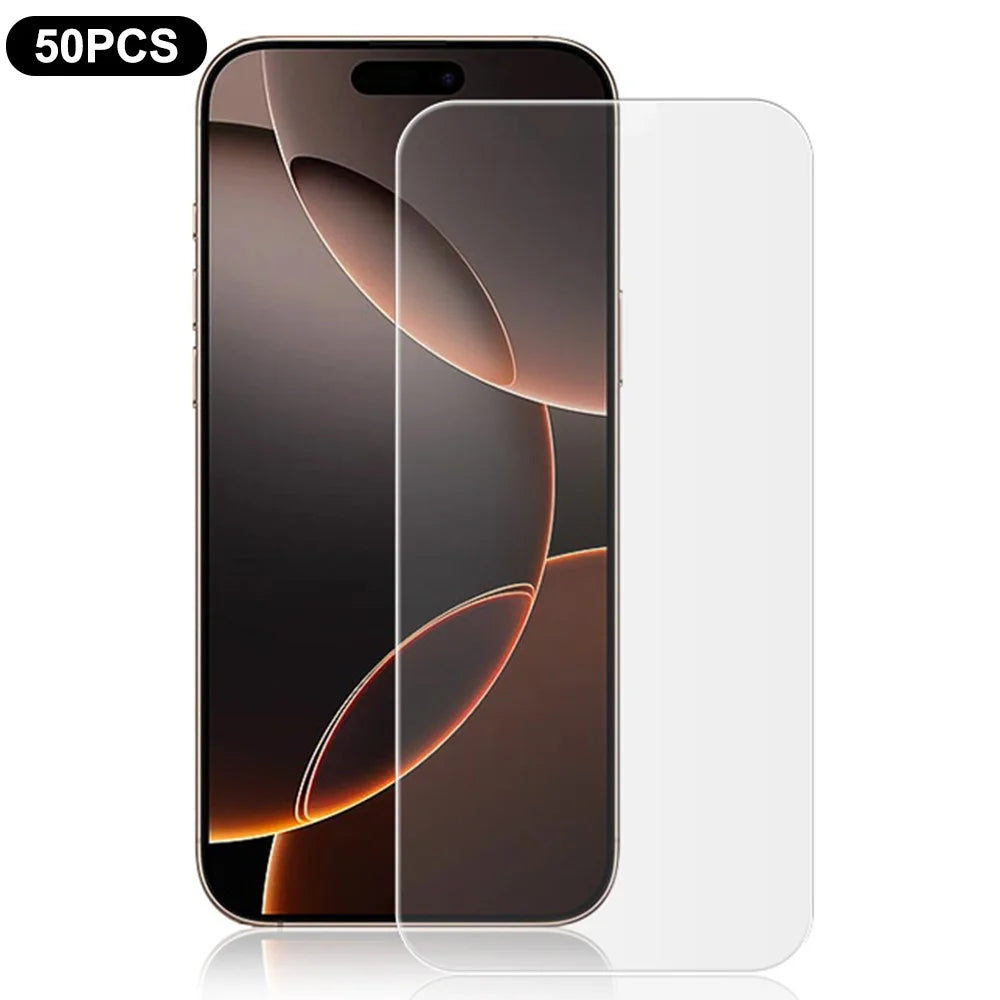 MOCOLO 50Pcs For iPhone 16 Pro Screen Protector Anti-Scratch Clear Tempered Glass Film - 1