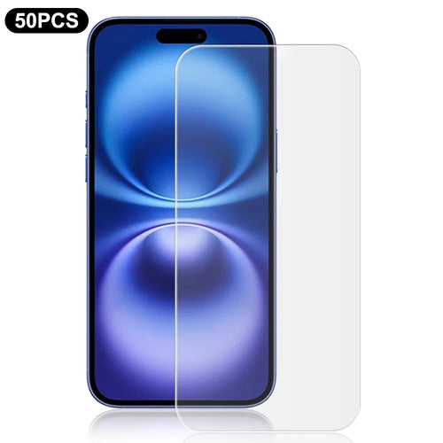 MOCOLO 50Pcs For iPhone 16 Plus Screen Protector Anti-Scratch Clear Tempered Glass Film - 1