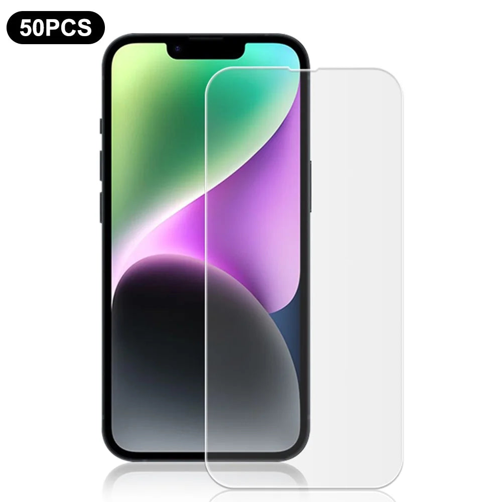 MOCOLO 50Pcs For iPhone 14 Plus Screen Protector Anti-Scratch Clear Tempered Glass Film - 1