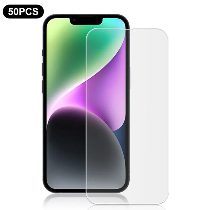 MOCOLO 50Pcs For iPhone 14 Plus Screen Protector Anti-Scratch Clear Tempered Glass Film - 1