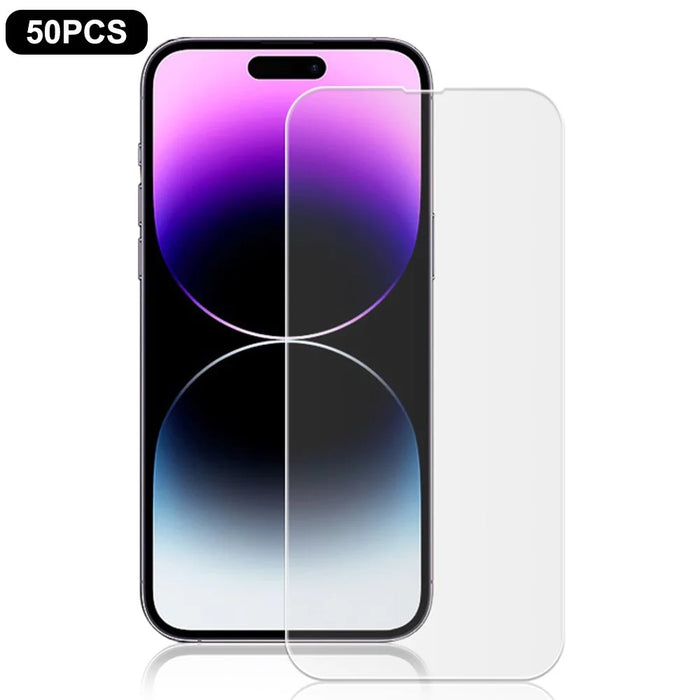 MOCOLO 50Pcs For iPhone 14 Pro Max Screen Protector Anti-Scratch Clear Tempered Glass Film - 1
