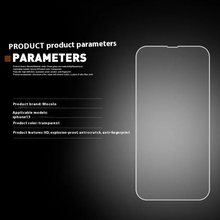 MOCOLO 50Pcs For iPhone 13 mini Screen Protector Anti-Scratch Clear Tempered Glass Film - 6