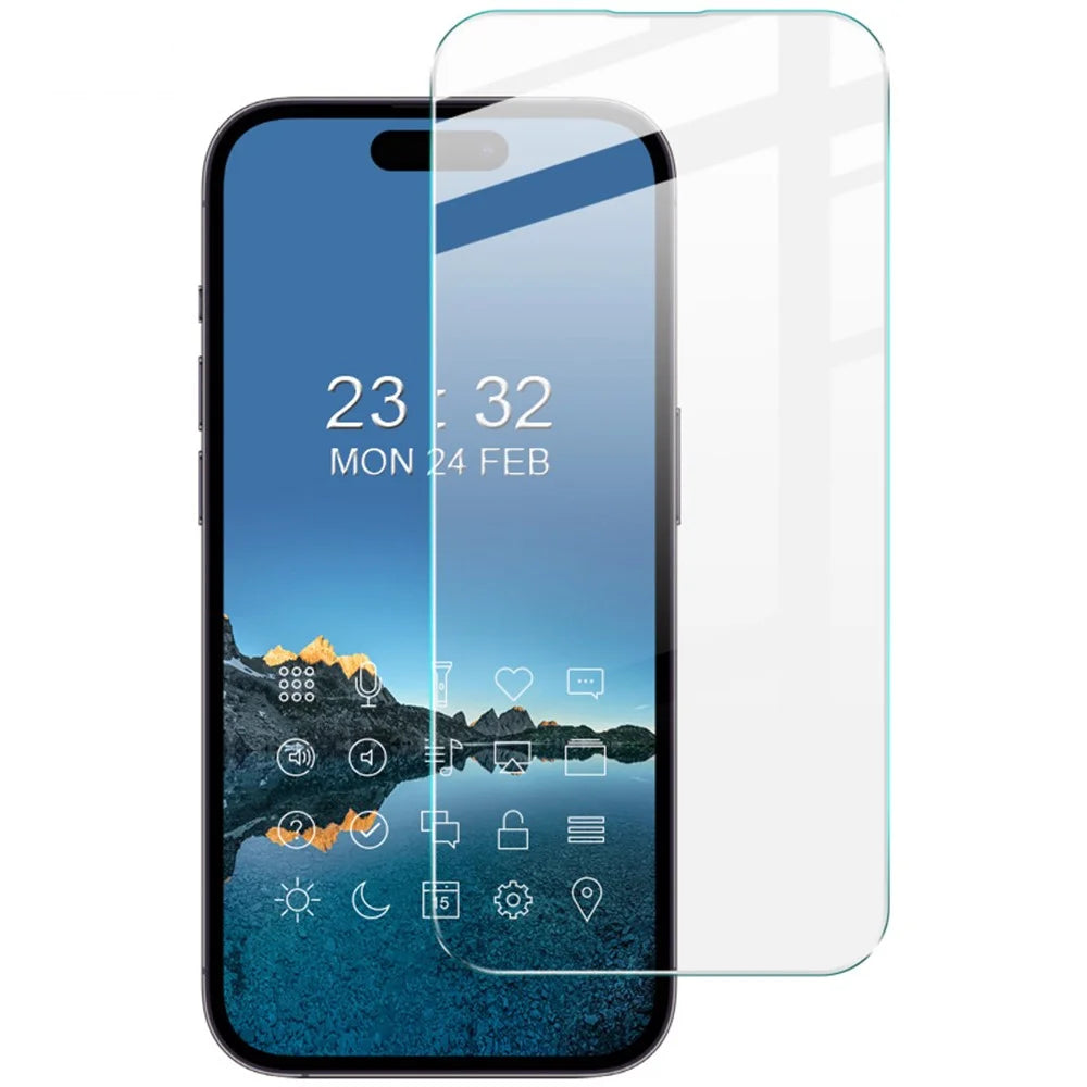 IMAK H Series Tempered Glass Protective Film for iPhone 14 Pro, Anti-explosion HD Full Glue Screen Protector - 1