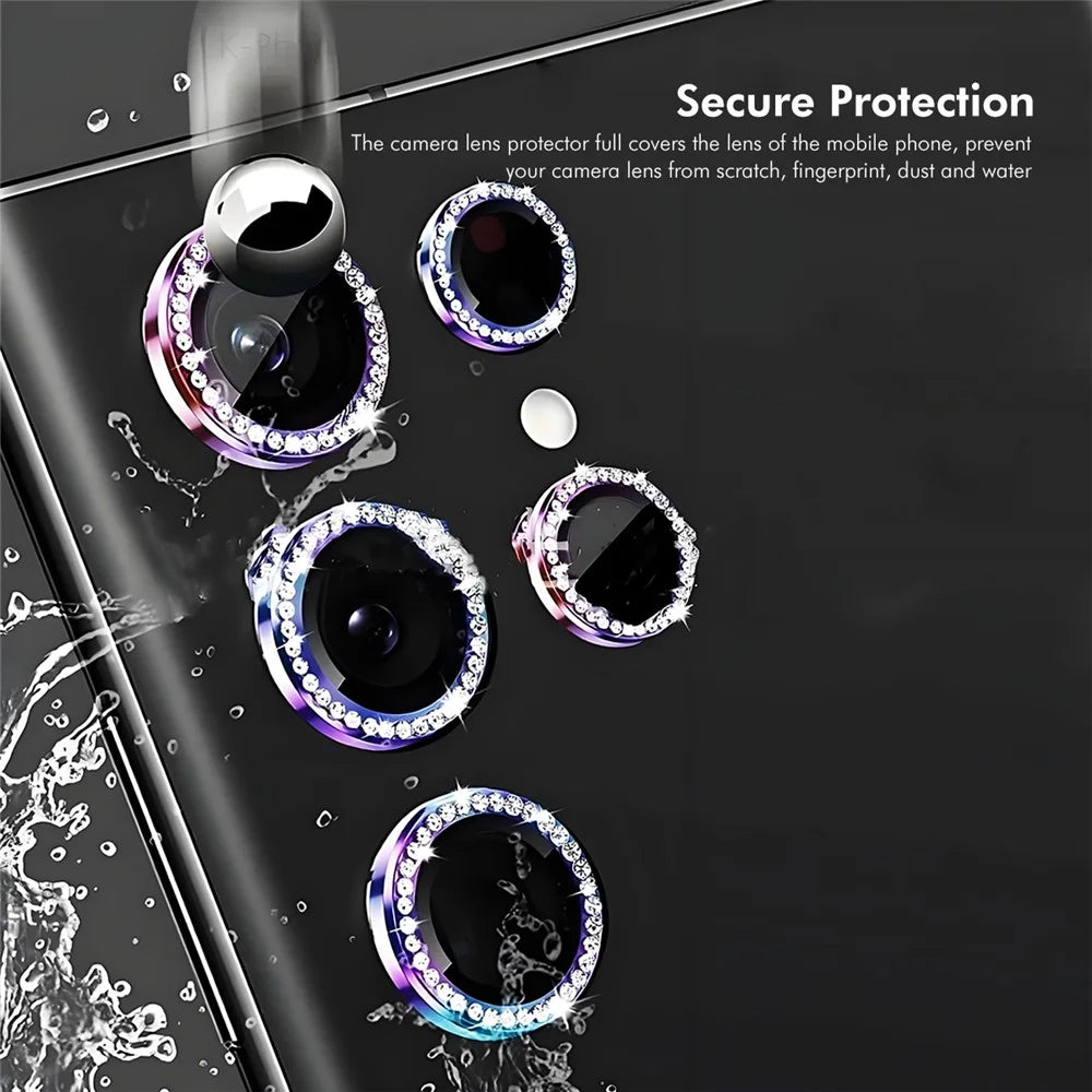 ENKAY HAT PRINCE For Samsung Galaxy S23 FE Camera Lens Protector   Rhinestone Decor Rear Lens Film - Dark Green - 5