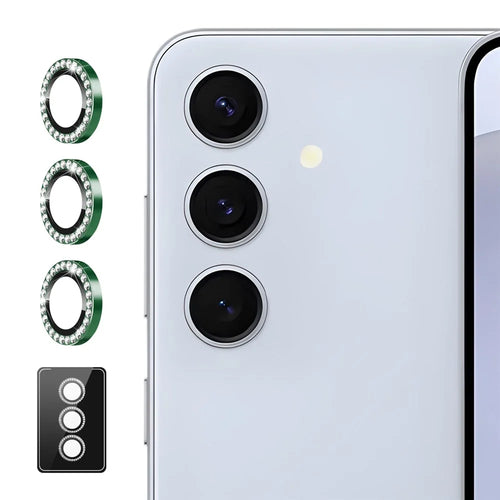 ENKAY HAT PRINCE For Samsung Galaxy A16 4G / Galaxy A16 5G Camera Lens Protector   Rhinestone Decor Rear Lens Film - Dark Green - 1