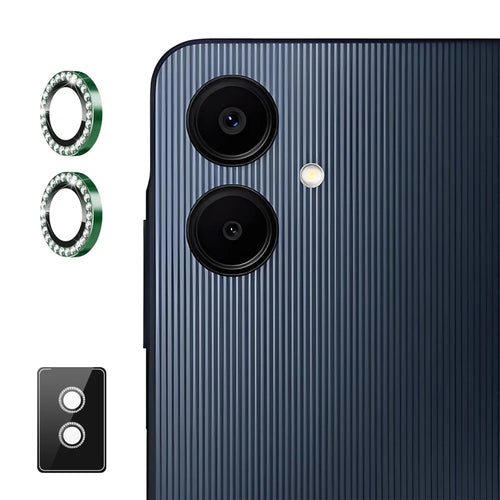 ENKAY HAT PRINCE For Samsung Galaxy A06 4G Camera Lens Protector   Rhinestone Decor Rear Lens Film - Dark Green - 1