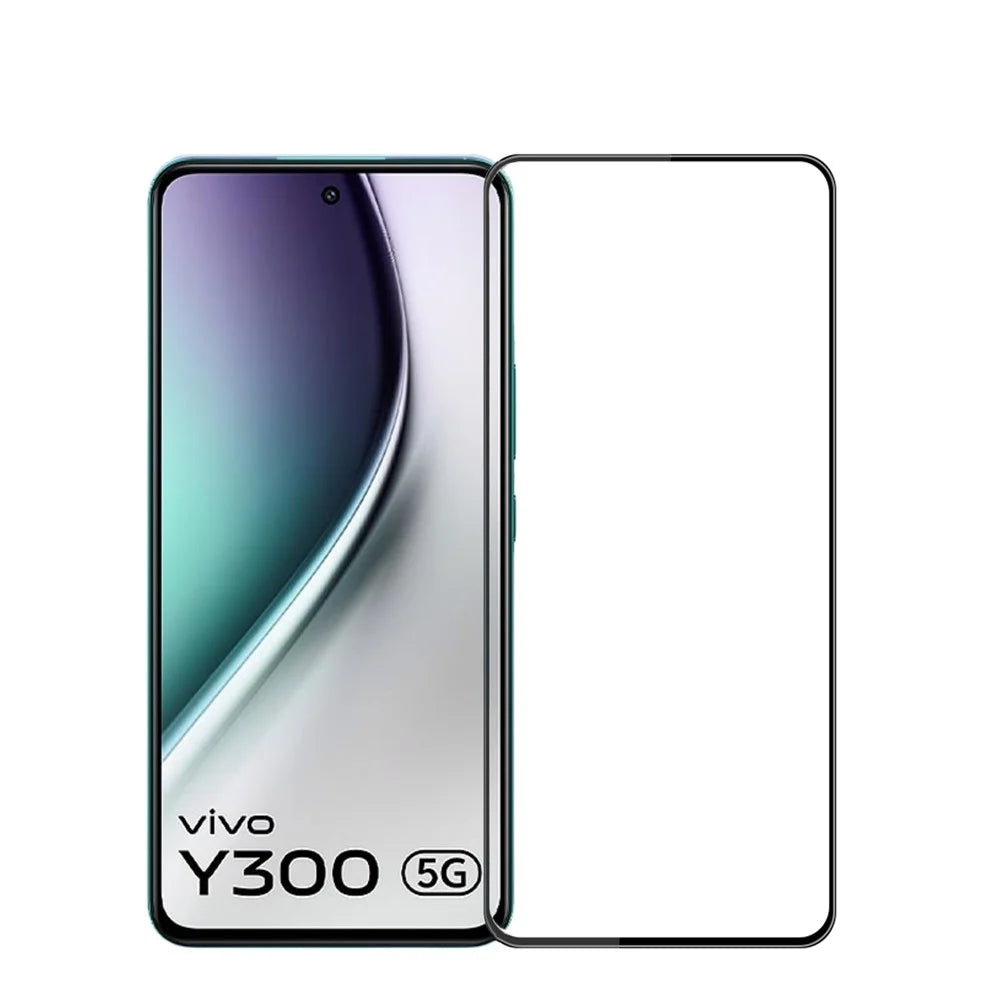PINWUYO For vivo Y300 Pro 5G Tempered Glass Film  Explosion-proof 9H 3D Full Screen Protector - Black - 1