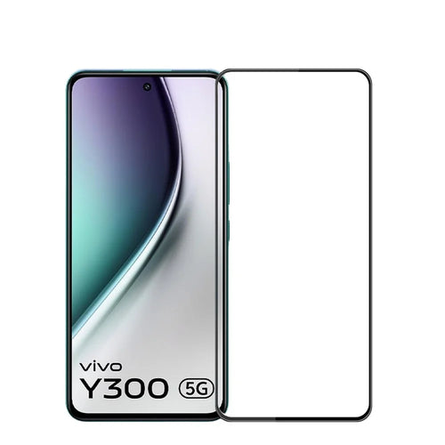 PINWUYO For vivo Y300 Pro 5G Tempered Glass Film  Explosion-proof 9H 3D Full Screen Protector - Black - 1