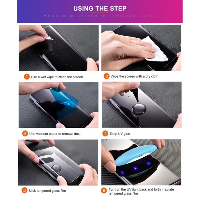 MOCOLO For Huawei Mate 70 Pro+ Screen Protector Tempered Glass UV Liquid Film 3D Curved Full Coverage - 7