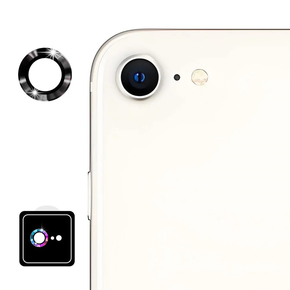 ENKAY HAT PRINCE For iPhone 17e / 16e Camera Lens Protector  Metal Ring Lens Film - Black - 1