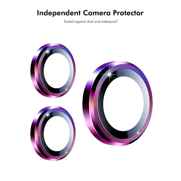 ENKAY HAT PRINCE For iPhone 17e / 16e Camera Lens Protector  Metal Ring Lens Film - Black - 6
