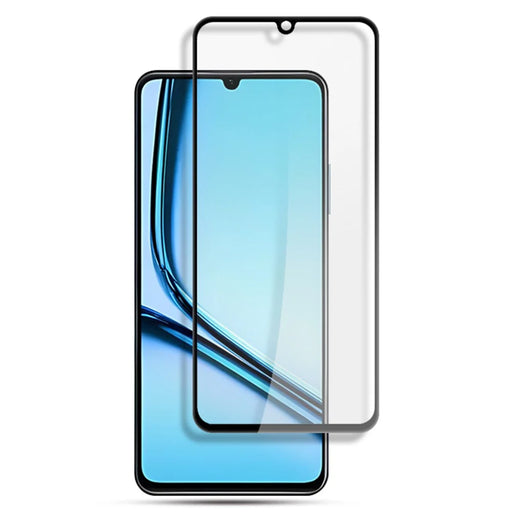 MOCOLO For Realme Note 50 4G Screen Protector Anti-Shatter Silk Printing Tempered Glass Film - Black - 1