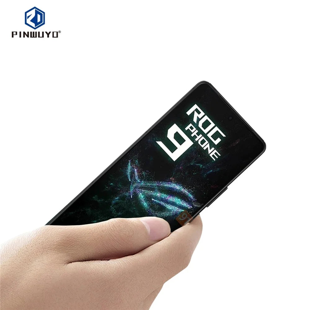 PINWUYO For Asus Zenfone 12 Ultra 5G Tempered Glass Film  Explosion-proof 9H 3D Full Screen Protector - Black - 2