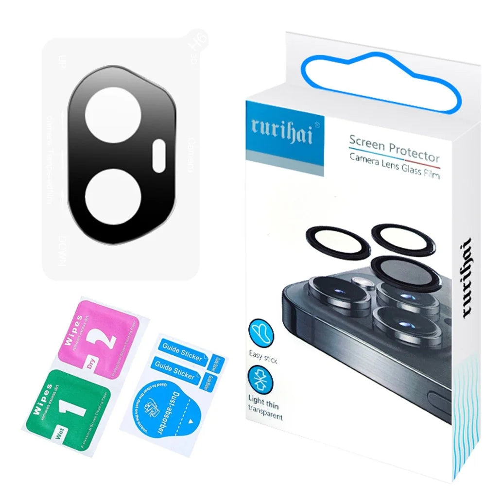 RURIHAI For Honor 300 Camera Lens Protector High Aluminium Silicon Glass Silk Printing Lens Film - 5