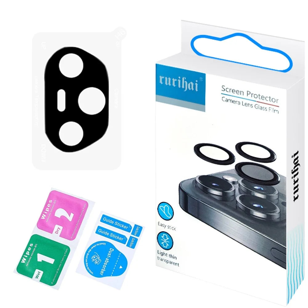 RURIHAI For Honor 300 Pro Camera Lens Protector High Aluminium Silicon Glass Silk Printing Lens Film - 5