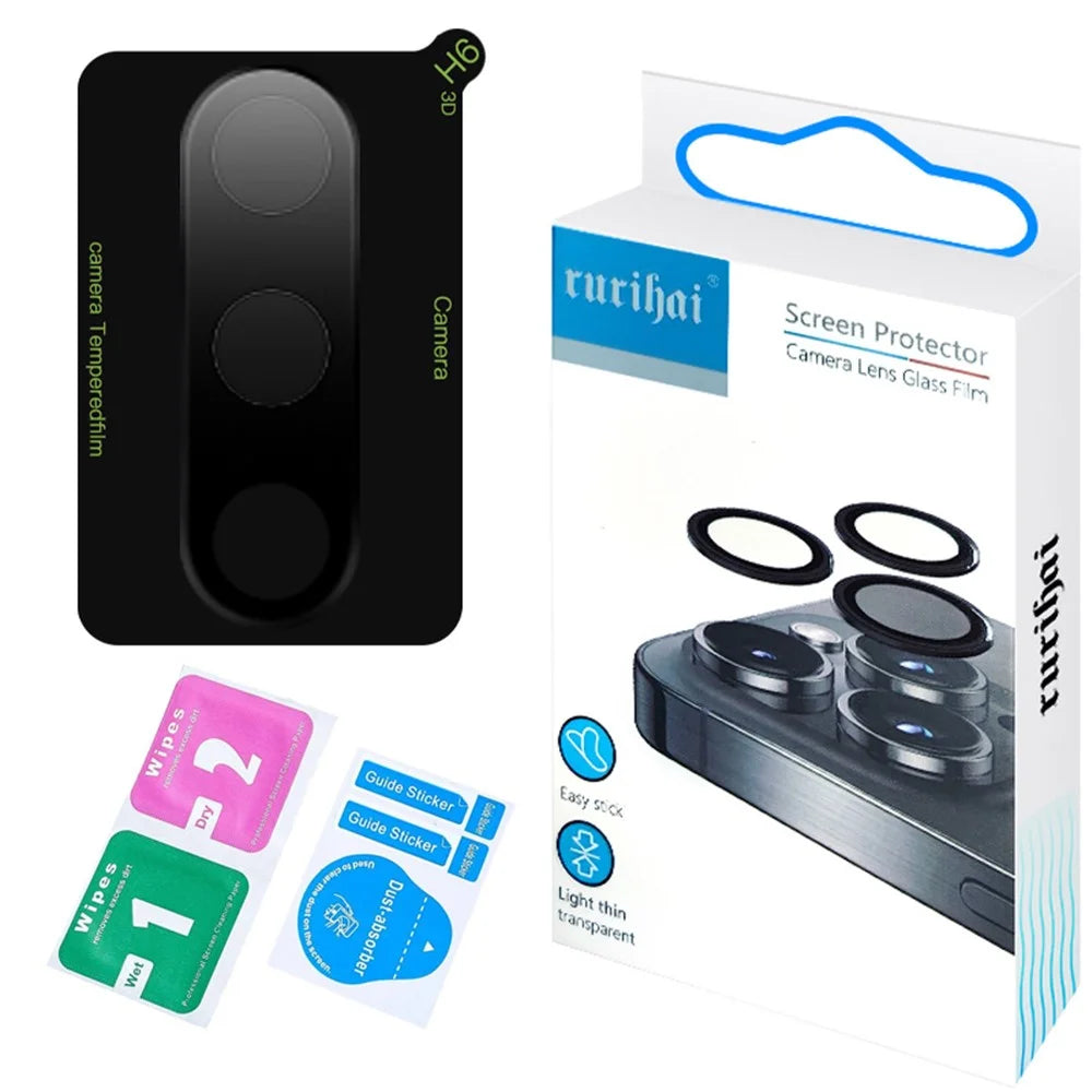 RURIHAI For Samsung Galaxy A56 5G Camera Lens Protector High Aluminium Silicon Glass Silk Printing Lens Film - 5