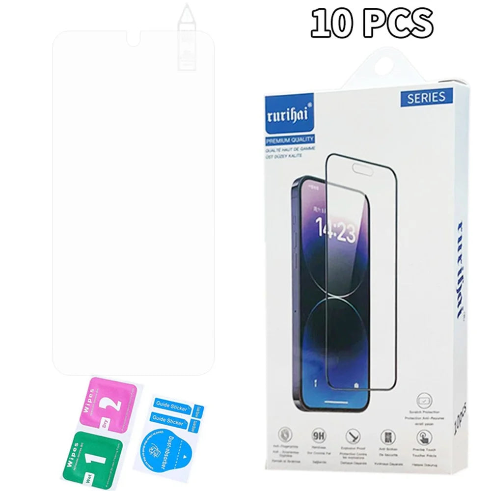 RURIHAI 10Pcs For Samsung Galaxy S25 Screen Protector Ultra Clear AGC Glass Film (Fingerprint Unlock) - 6