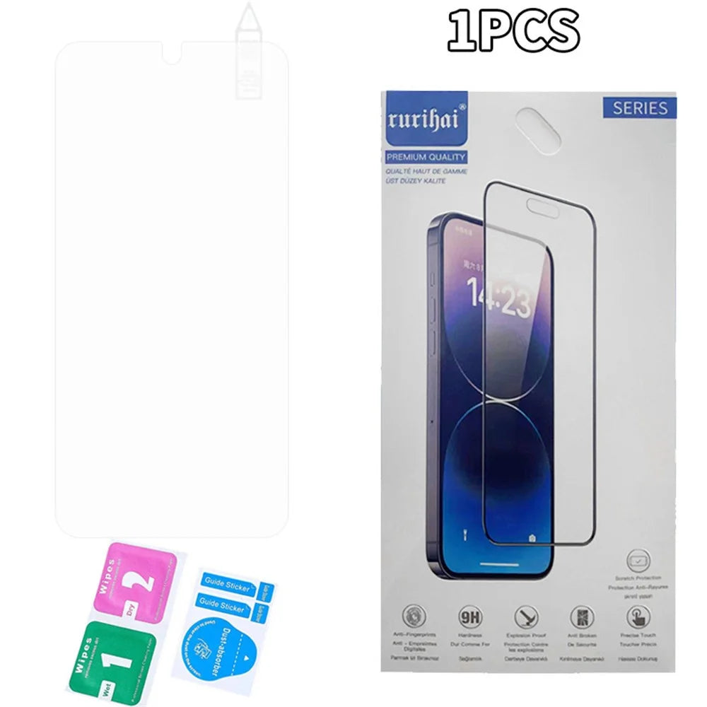RURIHAI For Samsung Galaxy S25+ Screen Protector Ultra Clear AGC Glass Film (Fingerprint Unlock) - 5