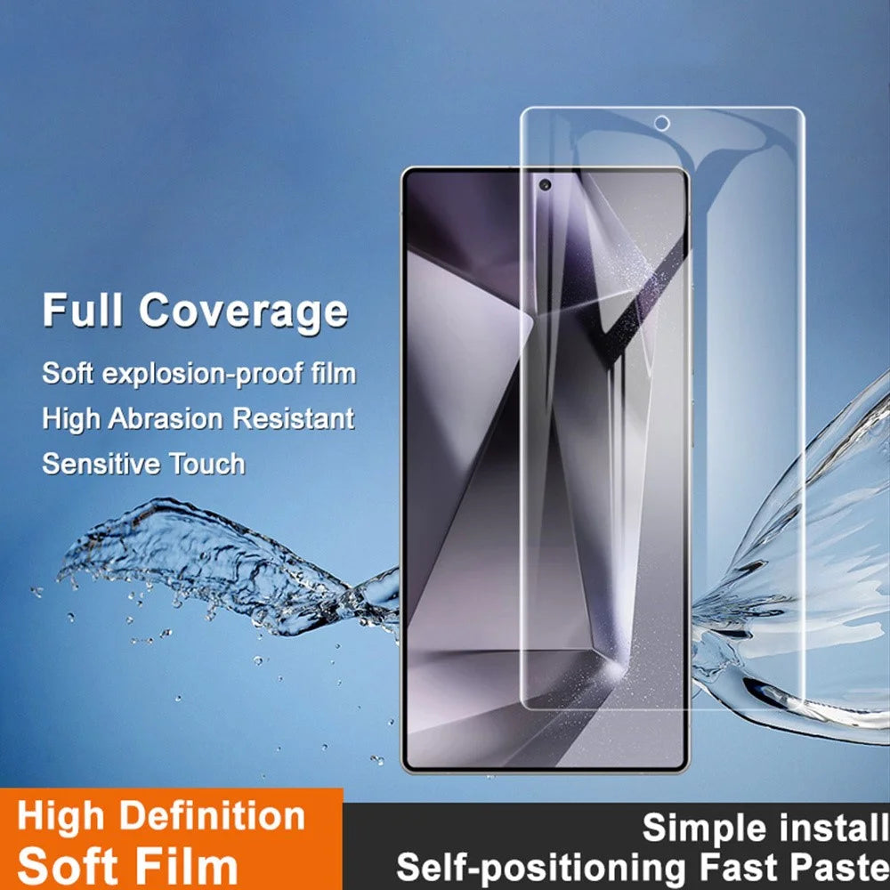 IMAK Hydrogel Film 4th Gen for Samsung Galaxy S25 Ultra Full Screen Protector Ultra Clear Soft TPU Film - 3