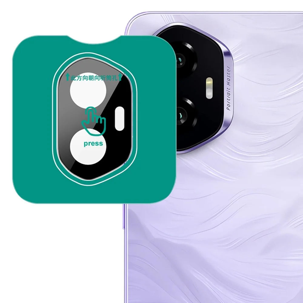 IMAK For Honor 300 Tempered Glass Camera Lens Protector with Self Positioning Frame (Black Version) - 1