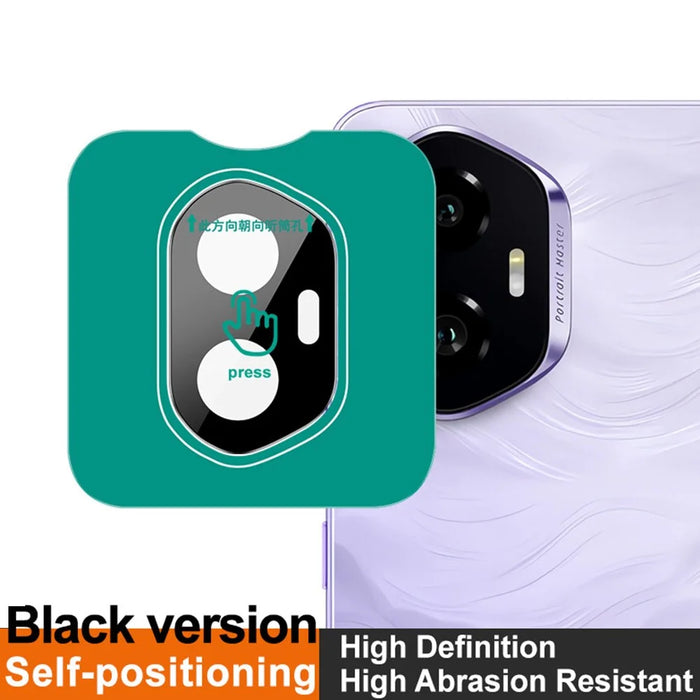 IMAK For Honor 300 Tempered Glass Camera Lens Protector with Self Positioning Frame (Black Version) - 3