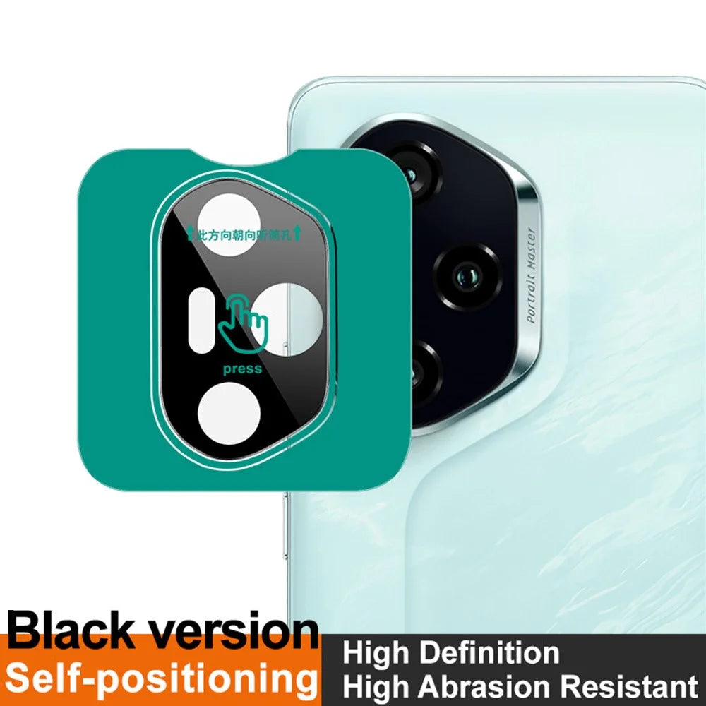 IMAK For Honor 300 Pro / 300 Ultra Tempered Glass Camera Lens Protector with Self Positioning Frame (Black Version) - 3