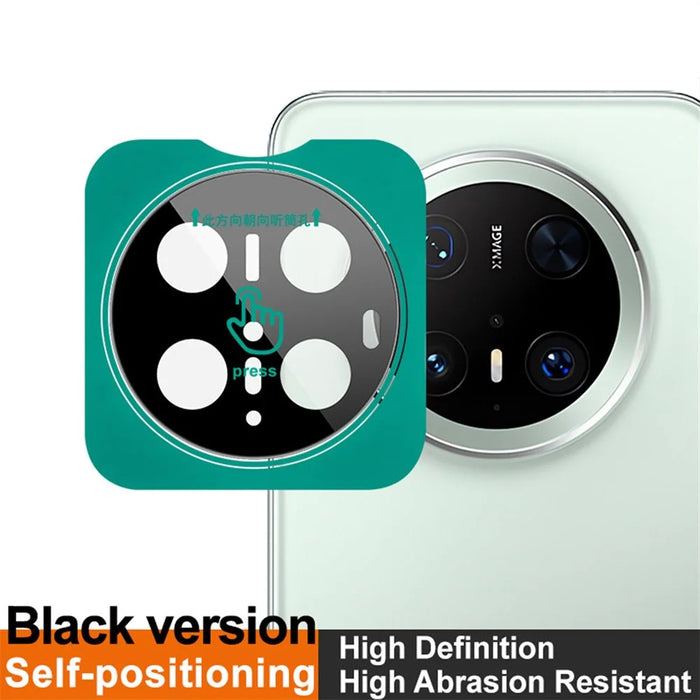 IMAK For Huawei Mate 70 Pro / Mate 70 Pro+ Tempered Glass Camera Lens Protector with Self Positioning Frame (Black Version) - 3